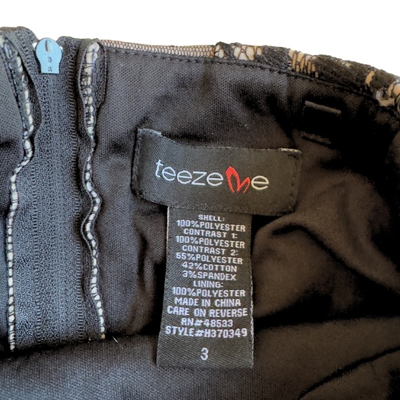 Teeze Me Black and Lace Mini-Dress - Picture 5 of 5